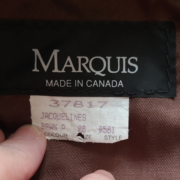 SM Real Suede Brown A-Line Skirt Vintage Genuine Leather Diamond Marquis - Picture 9 of 16